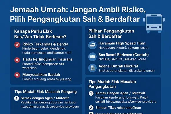 🚌 Jemaah Umrah: Jangan Ambil Risiko