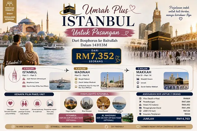 Umrah Plus Istanbul Untuk Pasangan