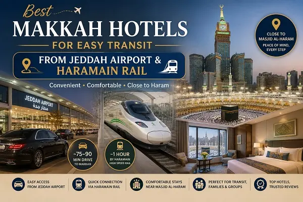 Best Makkah Hotels for Easy Transit from Jeddah Airport & Haramain Rail