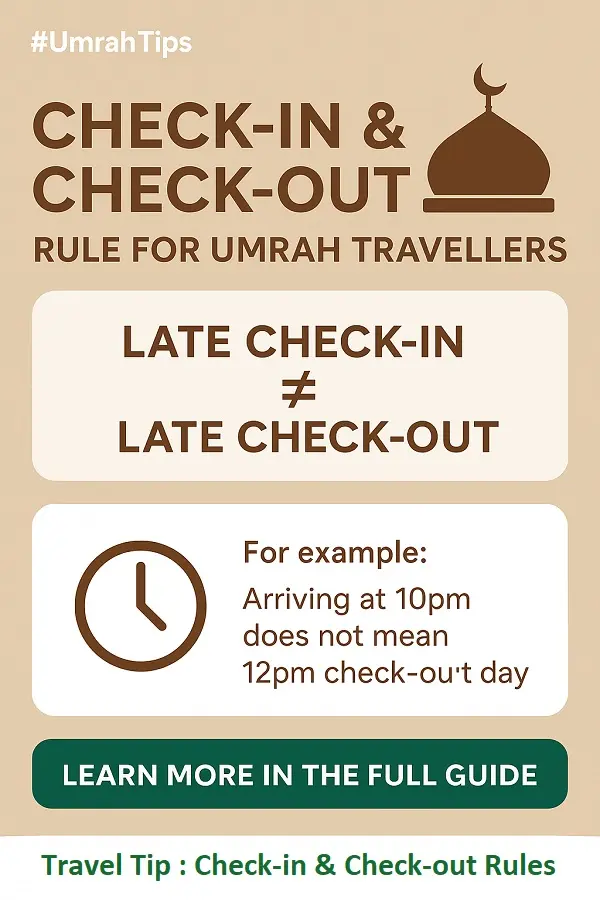 Check-In & Check-Out Policies Every Umrah Traveller Should Know