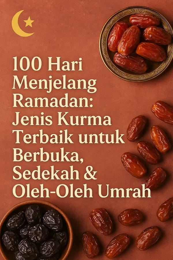 🌙 100 Hari Menjelang Ramadan: Jenis Kurma Terbaik untuk Berbuka, Sedekah & Oleh-Oleh Umrah